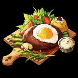 Hamburguesa estilo filete — Épico · Plato · Asar