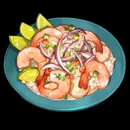 Ceviche de Frutos do Mar — Normal · Prato · Fatiar