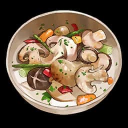 Gebratenes Gemüse mit Pilzen — Überlegen · Gericht · Braten